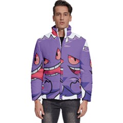 Purple Funny Monster Men s Puffer Bubble Jacket Coat by Sarkoni