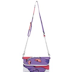 Purple Funny Monster Mini Crossbody Handbag by Sarkoni