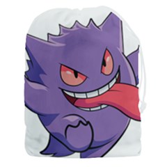 Purple Funny Monster Drawstring Pouch (3xl) by Sarkoni
