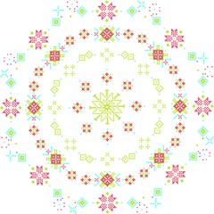 Christmas Cross Stitch Pattern Effect Holidays Symmetry Hook Handle Umbrellas (small)