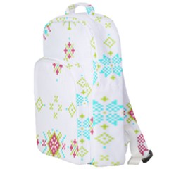 Christmas Cross Stitch Pattern Effect Holidays Symmetry Double Compartment Backpack by Sarkoni