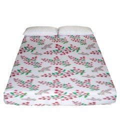 Christmas Shading Festivals Floral Pattern Fitted Sheet (king Size)