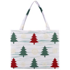 Christmas Tree Snowflake Pattern Mini Tote Bag