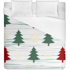 Christmas Tree Snowflake Pattern Duvet Cover (king Size)