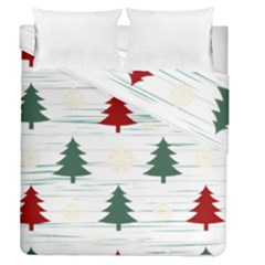 Christmas Tree Snowflake Pattern Duvet Cover Double Side (queen Size)