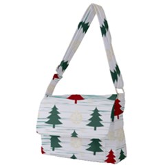 Christmas Tree Snowflake Pattern Full Print Messenger Bag (l) by Sarkoni