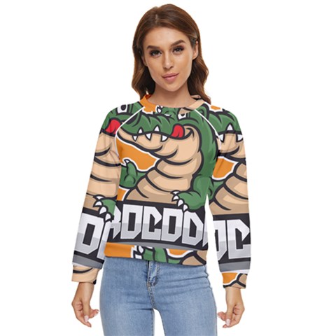 Funny Crocodile Women s Long Sleeve Raglan T-shirt by Sarkoni