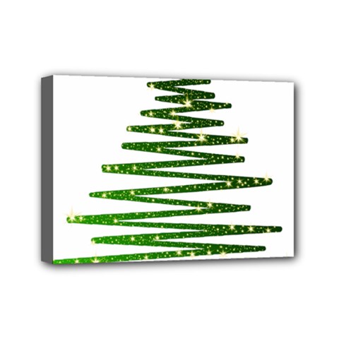 Christmas Tree Holidays Mini Canvas 7  X 5  (stretched)
