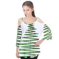 Christmas Tree Holidays Flutter Sleeve T-shirt 