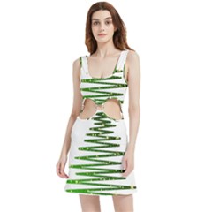 Christmas Tree Holidays Velour Cutout Dress