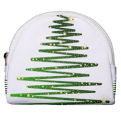 Christmas Tree Holidays Horseshoe Style Canvas Pouch