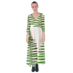 Christmas Tree Holidays Button Up Maxi Dress