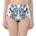 White And Black Tiger Classic High-Waist Bikini Bottoms View1