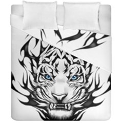White And Black Tiger Duvet Cover Double Side (california King Size)
