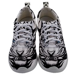 White And Black Tiger Mens Athletic Shoes