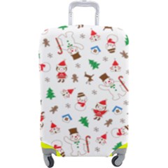 Christmas Santa Claus Pattern Luggage Cover (large) by Sarkoni