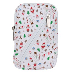 Christmas Santa Claus Pattern Belt Pouch Bag (large)