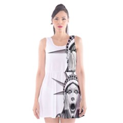 Funny Statue Of Liberty Parody Scoop Neck Skater Dress