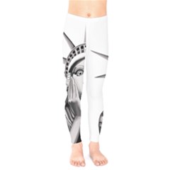 Funny Statue Of Liberty Parody Kids  Leggings by Sarkoni