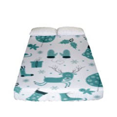 Christmas Seamless Pattern Design Fitted Sheet (full/ Double Size)