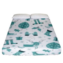 Christmas Seamless Pattern Design Fitted Sheet (king Size)