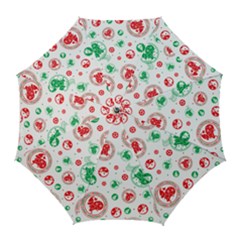 Merry Christmas Geometric Pattern Golf Umbrellas