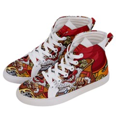 Funny Santa Claus Christmas Men s Hi-top Skate Sneakers by Sarkoni