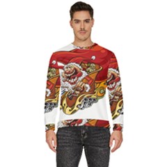 Funny Santa Claus Christmas Men s Fleece Sweatshirt by Sarkoni