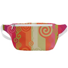 Ring Kringel Background Abstract Red Waist Bag  by Mariart