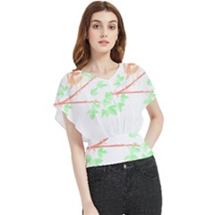 Bird Lover T- Shirtbird T- Shirt (4) Butterfly Chiffon Blouse