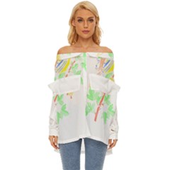 Bird Lover T- Shirtbird T- Shirt (5) Off Shoulder Chiffon Pocket Shirt