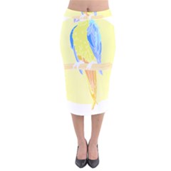 Bird Lover T- Shirtbird T- Shirt (25) Velvet Midi Pencil Skirt by EnriqueJohnson