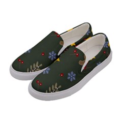 Christmas Party Pattern Design Women s Canvas Slip Ons