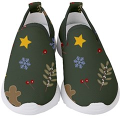 Christmas Party Pattern Design Kids  Slip On Sneakers