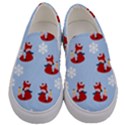 Christmas Background Pattern Men s Canvas Slip Ons View1