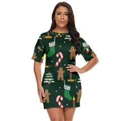 Pattern Christmas Gift Just Threw It On Dress by uniart180623