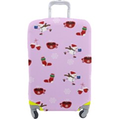 Christmas Xmas Background Design Pattern Luggage Cover (large) by uniart180623