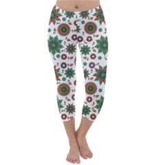 Pattern Abstract Seamless Capri Winter Leggings 