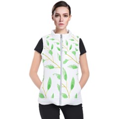 Boho Leaf Pattern T- Shirt Boho Leaf Pattern8 Women s Puffer Vest