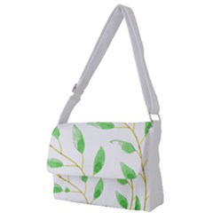 Boho Leaf Pattern T- Shirt Boho Leaf Pattern8 Full Print Messenger Bag (L)