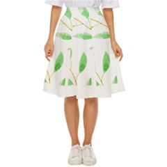 Boho Leaf Pattern T- Shirt Boho Leaf Pattern8 Classic Short Skirt