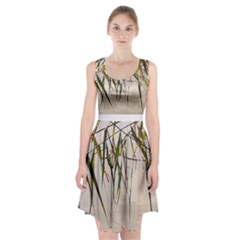 Branches T- Shirt Green Leaves, Branches, Green, Wallart, Summer, Nature, Digital, Art, Minimal, Tro Racerback Midi Dress by EnriqueJohnson