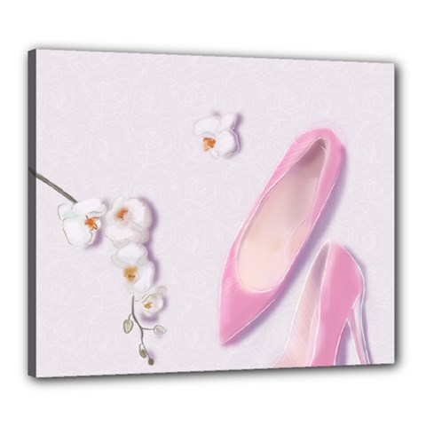 Shoes Canvas 24  X 20  (stretched) by SychEva