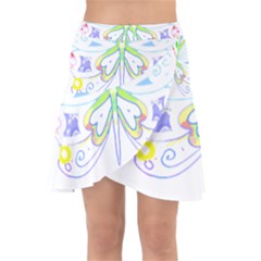 Butterfly Design T- Shirtbutterfly T- Shirt (2) Wrap Front Skirt