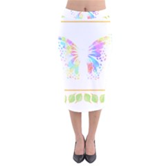 Butterfly Lover T- Shirtbutterfly T- Shirt Velvet Midi Pencil Skirt