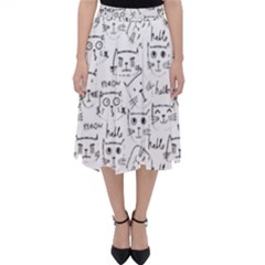 Cat Apparel T- Shirt Cute Cat Pattern For Cat Lovers T- Shirt Classic Midi Skirt by EnriqueJohnson