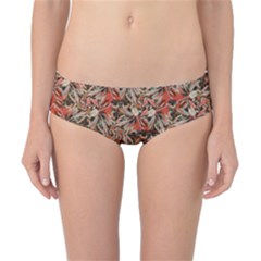 Red Blossom Harmony Pattern Design Classic Bikini Bottoms by dflcprintsclothing