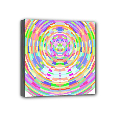 Circle T- Shirt Colourful Abstract Circle Design T- Shirt Mini Canvas 4  X 4  (stretched) by EnriqueJohnson