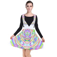 Circle T- Shirt Colourful Abstract Circle Design T- Shirt Plunge Pinafore Dress by EnriqueJohnson