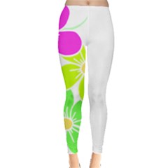 Colorful Flower T- Shirtcolorful Blooming Flower, Flowery, Floral Pattern T- Shirt Everyday Leggings  by EnriqueJohnson